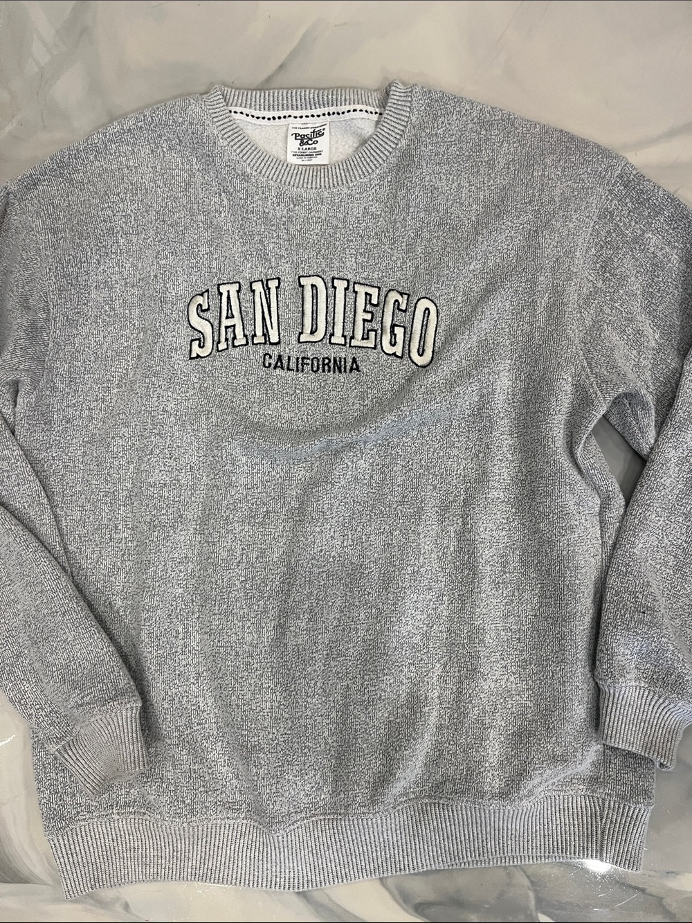 San Diego California Crewneck Sweatshirt - Light Gray